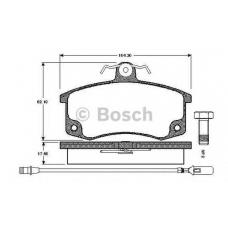 0 986 TB2 567 BOSCH Комплект тормозных колодок, дисковый тормоз