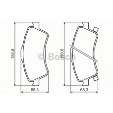 0 986 494 318 BOSCH Комплект тормозных колодок, дисковый тормоз