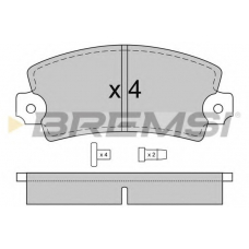 BP2220 BREMSI Комплект тормозных колодок, дисковый тормоз