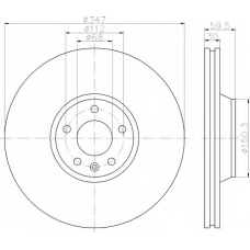 8DD 355 111-151 HELLA Тормозной диск