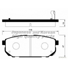 I042-20 ASHUKI Комплект тормозных колодок, дисковый тормоз