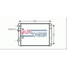 1300241 KUHLER SCHNEIDER Радиатор, охлаждение двигател