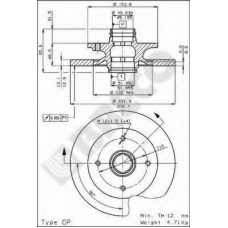 BS 7291 BRECO Тормозной диск