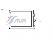 RT2166 AVA Радиатор, охлаждение двигателя