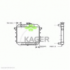 31-1727 KAGER Радиатор, охлаждение двигателя