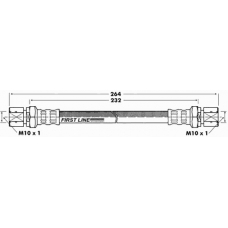 FBH6501 FIRST LINE Тормозной шланг