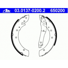 03.0137-0200.2 ATE Комплект тормозных колодок