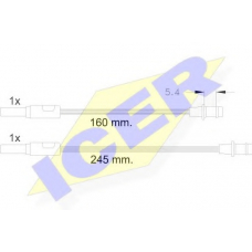 610265 C ICER Сигнализатор, износ тормозных колодок