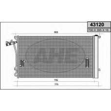 43120 AHE Конденсатор, кондиционер