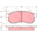 GDB361 TRW Комплект тормозных колодок, дисковый тормоз