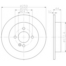 MDC1804 MINTEX Тормозной диск