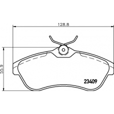 8DB 355 009-321 HELLA PAGID Комплект тормозных колодок, дисковый тормоз