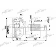 PCV1474 PATRON Шарнирный комплект, приводной вал