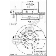 BS 8396 BRECO Тормозной диск