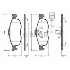 0 986 TB2 241 BOSCH Комплект тормозных колодок, дисковый тормоз