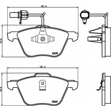 8DB 355 008-921 HELLA Комплект тормозных колодок, дисковый тормоз