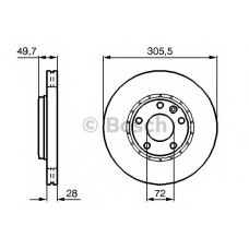 0 986 479 B69 BOSCH Тормозной диск