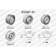 KD457.41 SNR Комплект ремня грм