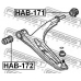 HAB-172 FEBEST Подвеска, рычаг независимой подвески колеса
