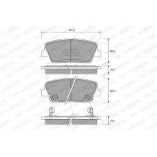 151-2598 WEEN Комплект тормозных колодок, дисковый тормоз