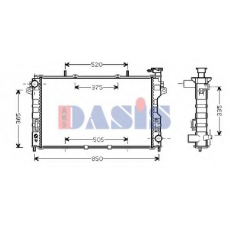 520780N AKS DASIS Радиатор, охлаждение двигателя