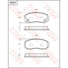 GDB7244 TRW Комплект тормозных колодок, дисковый тормоз