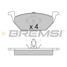 BP2712 BREMSI Комплект тормозных колодок, дисковый тормоз