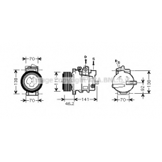 MSK427 Prasco Компрессор, кондиционер