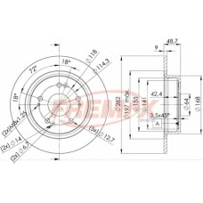 BD-1258 FREMAX Тормозной диск