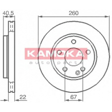 1032070 KAMOKA Тормозной диск