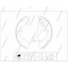 H350I04 NPS Комплект тормозных колодок