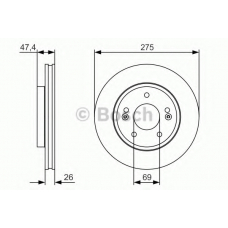 0 986 479 R26 BOSCH Тормозной диск