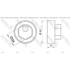 641143 AUTEX Натяжной ролик, ремень грм