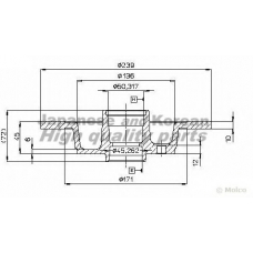 0993-0004 ASHUKI Тормозной диск