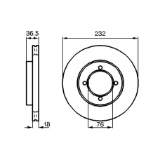 0 986 478 364 BOSCH Тормозной диск