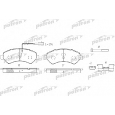 PBP1927 PATRON Комплект тормозных колодок, дисковый тормоз