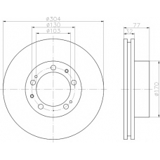 MDC2352R MINTEX Тормозной диск