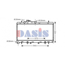 350032N AKS DASIS Радиатор, охлаждение двигателя