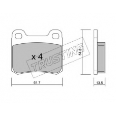 094.0 TRUSTING Комплект тормозных колодок, дисковый тормоз