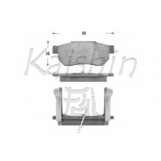 D5042 KAISHIN Комплект тормозных колодок, дисковый тормоз
