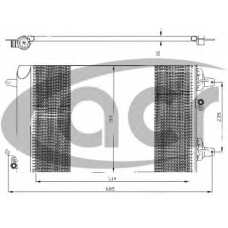 300431 ACR Конденсатор, кондиционер