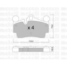 22-0655-0 METELLI Комплект тормозных колодок, дисковый тормоз