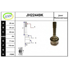 JH22449K SERA Шарнирный комплект, приводной вал