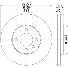 MDC2364 MINTEX Тормозной диск