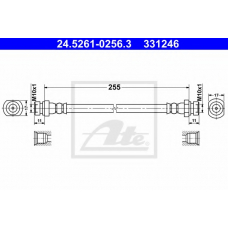 24.5261-0256.3 ATE Тормозной шланг