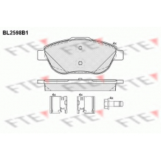 BL2598B1 FTE Комплект тормозных колодок, дисковый тормоз