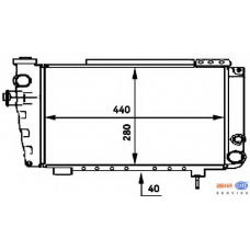 8MK 376 716-011 HELLA Радиатор, охлаждение двигателя