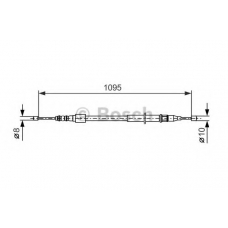 1 987 477 660 BOSCH Трос, стояночная тормозная система