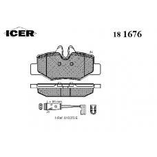 181676 ICER Комплект тормозных колодок, дисковый тормоз