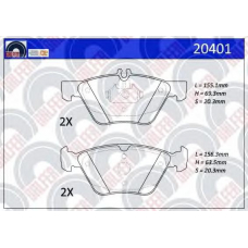 20401 GALFER Комплект тормозных колодок, дисковый тормоз